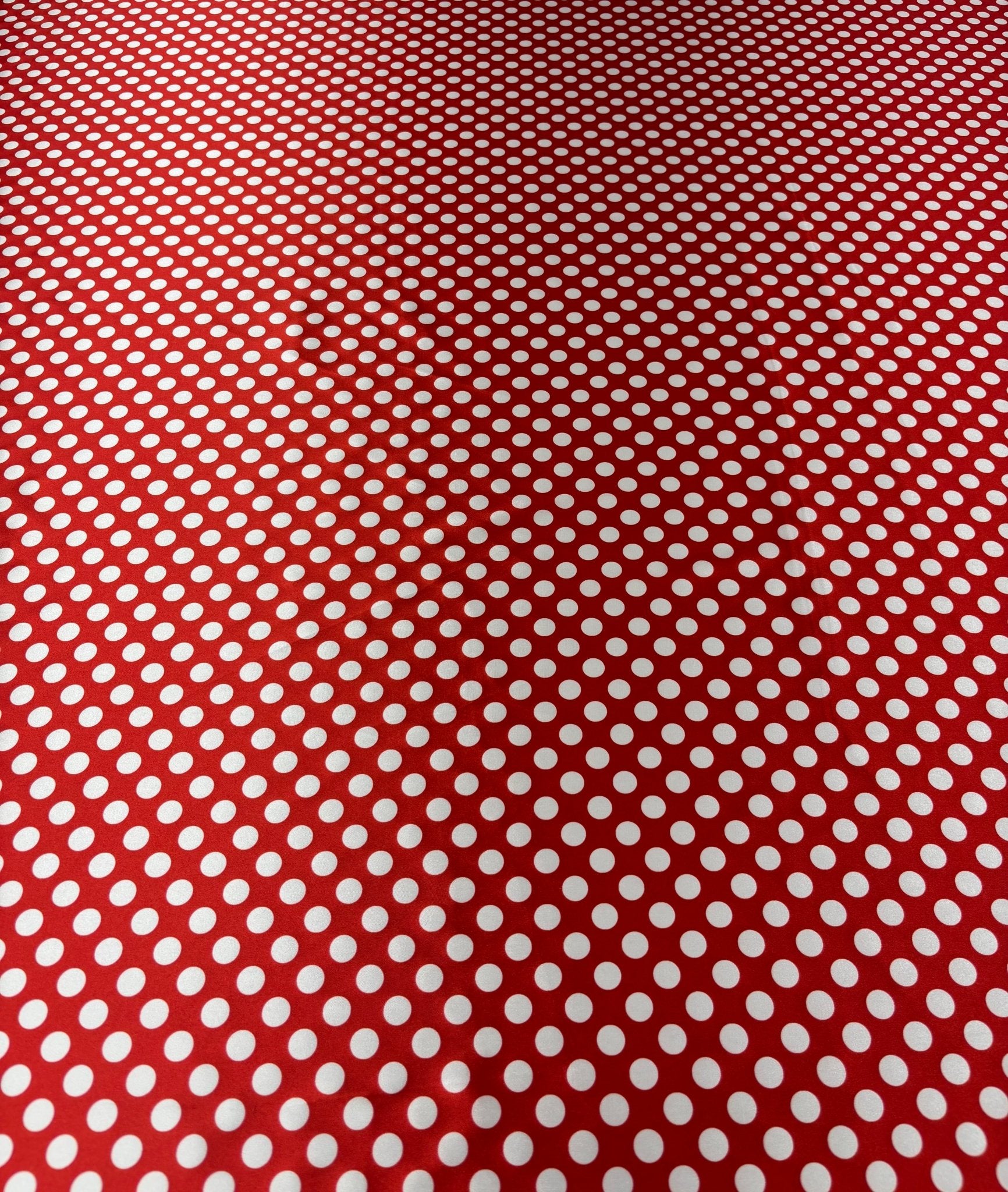 Polka Dot Lycra Satin Fabric by the Metre - Whotex Fabrics London