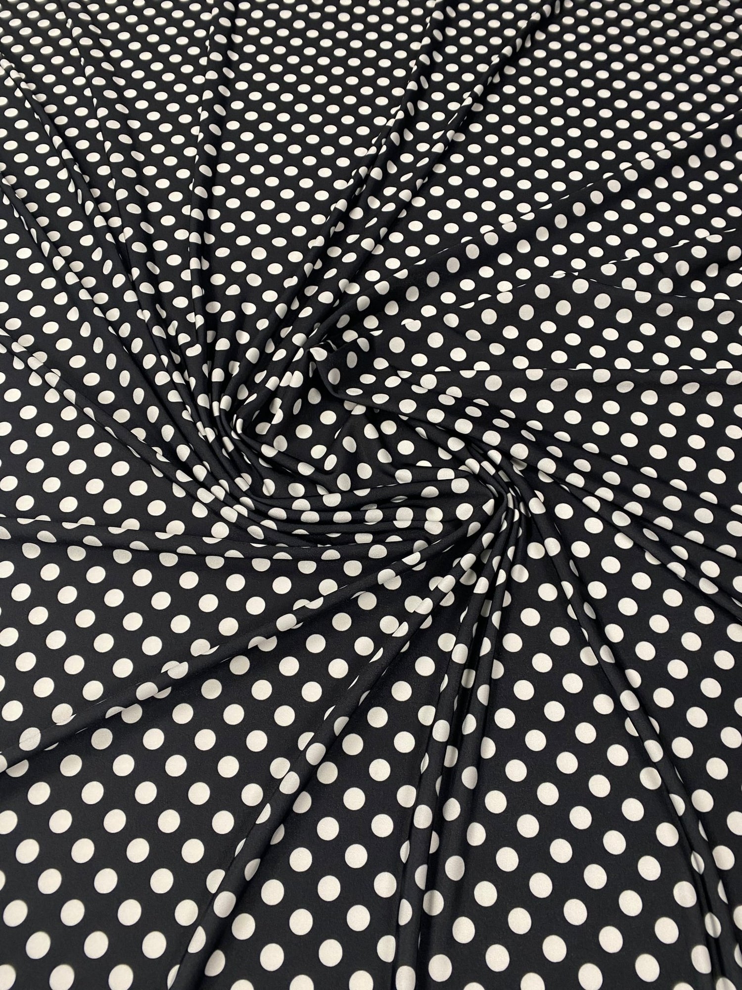 Polka Dot Lycra Stretch Fabric by the Metre - Whotex Fabrics London