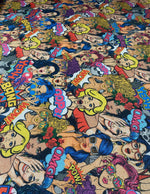 Pop Art Lurex Fabric by the Metre - Whotex Fabrics London