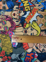 Pop Art Lurex Fabric by the Metre - Whotex Fabrics London