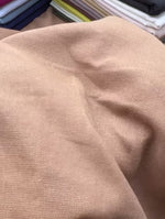 Organic Cotton Linen Fabric by the Metre – Sustainable Natural Blend for Dressmaking & Home Décor in a peach hue