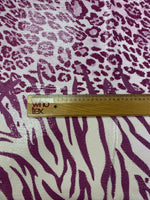 Purple Animal Print Sequin Fabric by the Metre - Whotex Fabrics London