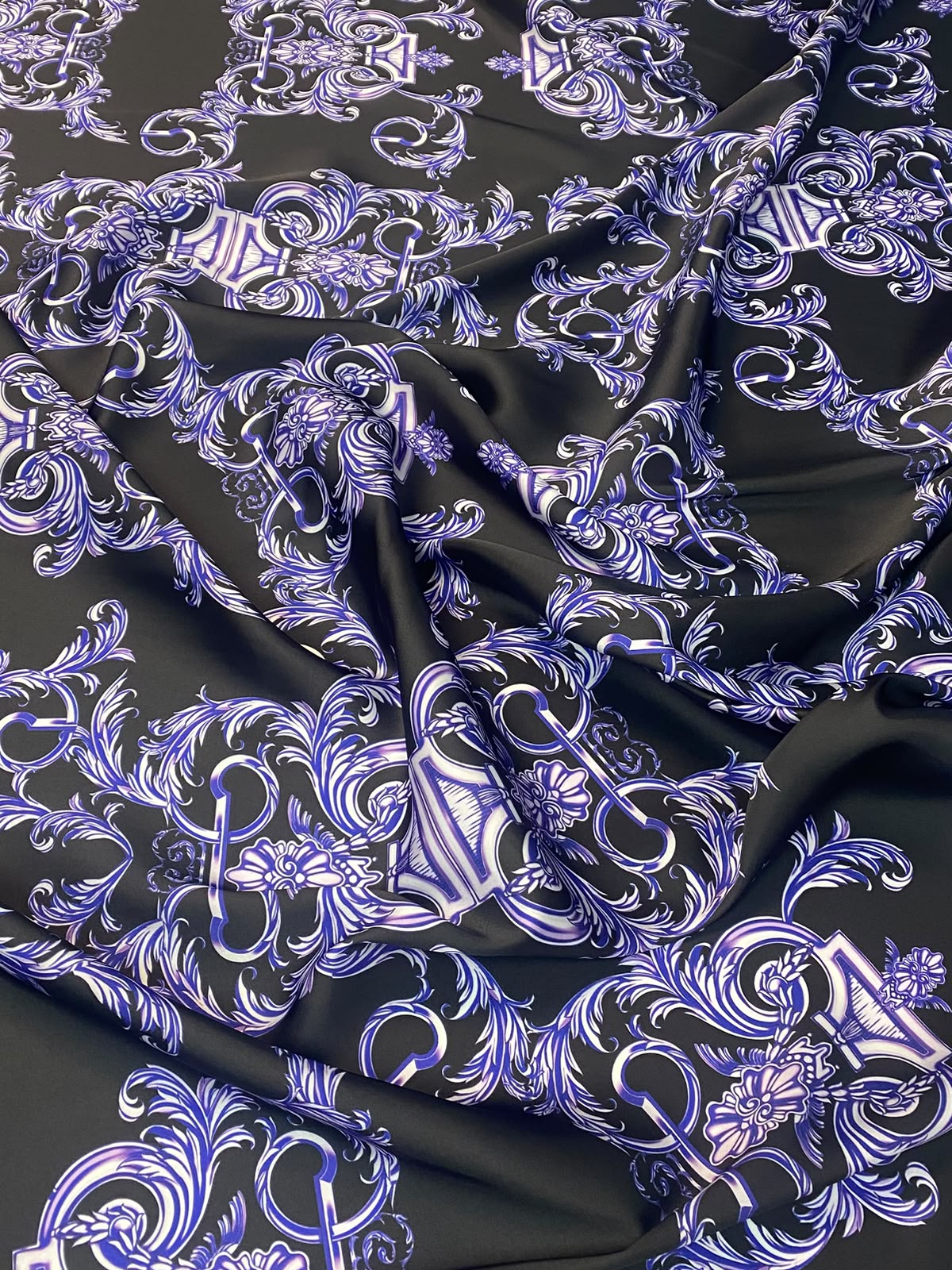 Purple Baroque Fabric by Metre - Whotex Fabrics London