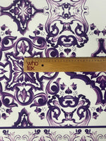 Purple Baroque Floral Pattern Fabric - Whotex Online Fabric Store