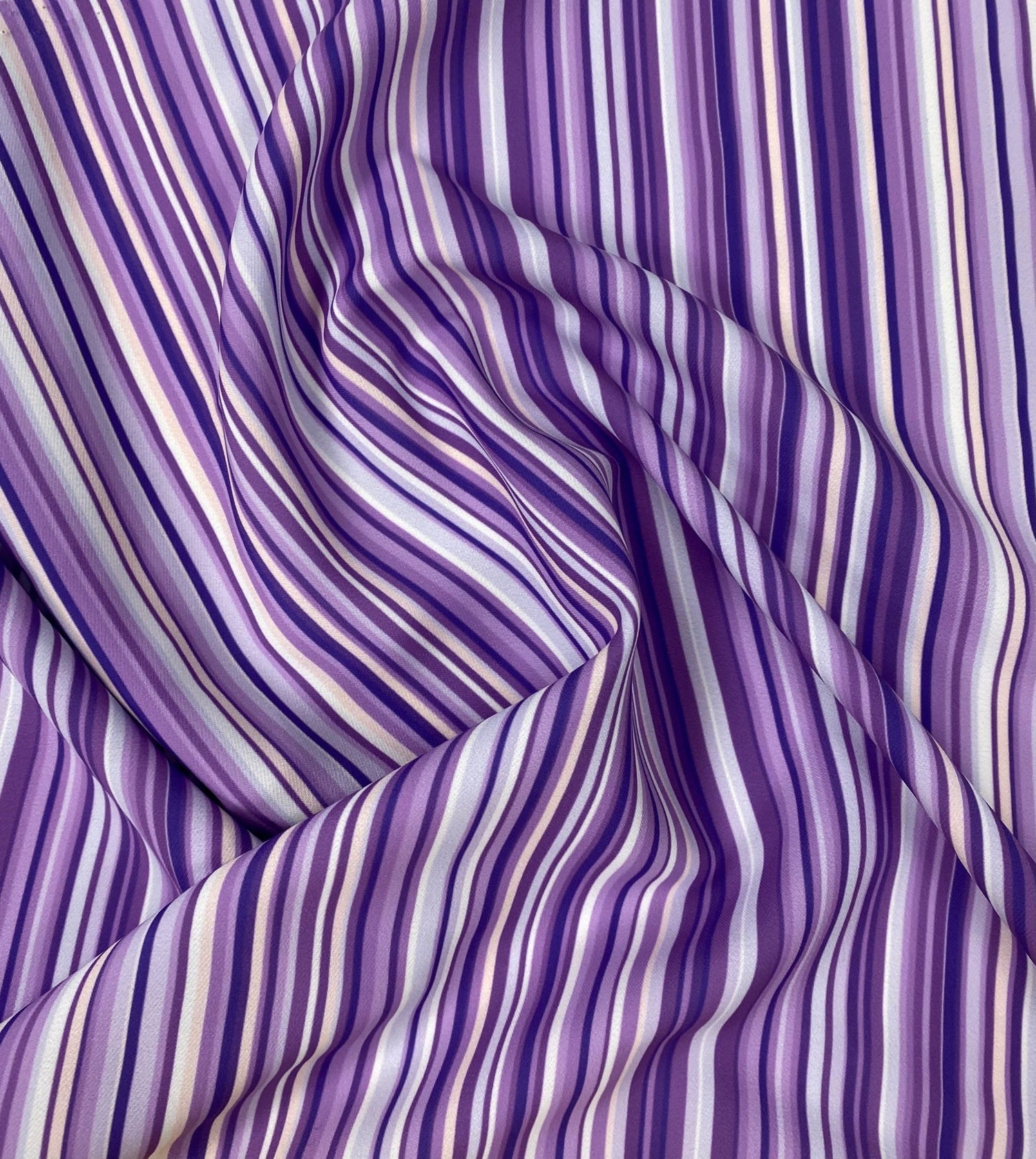 Purple Metallic Stripe Fabric by the Metre - Whotex Fabrics London