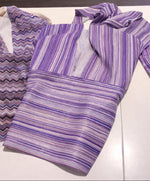 Purple Striped Lurex Fabric by the Metre - Whotex Fabrics London