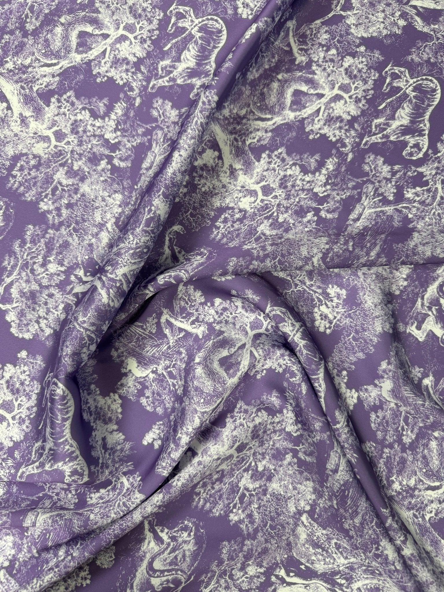 Purple Toile Satin Fabric by the Metre – Whotex Fabrics London