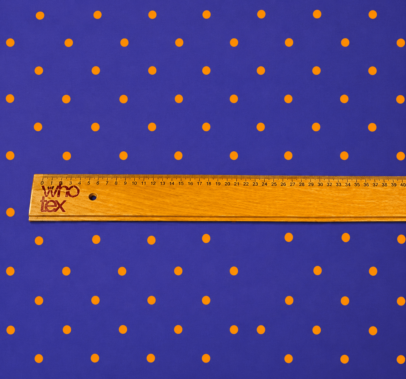 Purple with Orange Polka Dot Satin Fabric by the Metre - Whotex Fabrics London