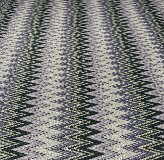 Purple Zigzag Knit Lurex Fabric by the Metre - Whotex Fabrics London