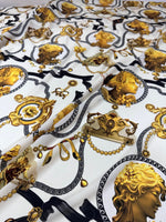 Queen Pattern Crepe , Rome Pattern Fabric - Whotex Online Fabric Store