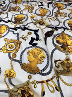 Queen Pattern Crepe , Rome Pattern Fabric - Whotex Online Fabric Store