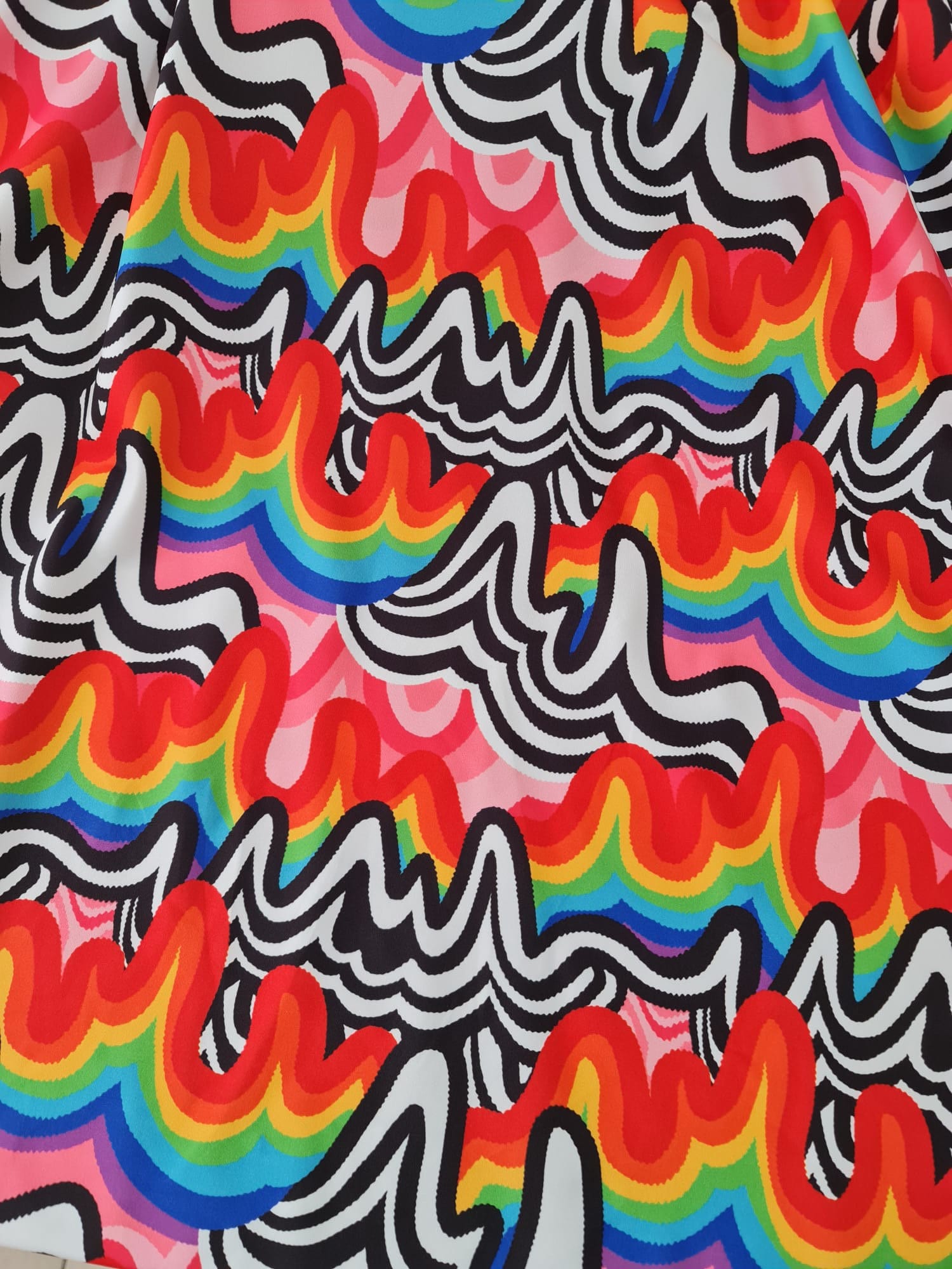 Rainbow Abstract Print Fabric, - Whotex Online Fabric Store