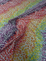 Rainbow Leopard Print Spandex Fabric by the Metre - Whotex Fabrics London
