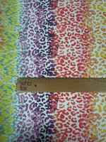 Rainbow Leopard Print Spandex Fabric by the Metre - Whotex Fabrics London
