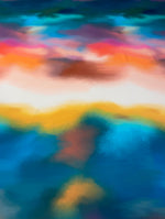 Rainbow Multicolor Satin Fabric by the Metre - Whotex Fabrics London