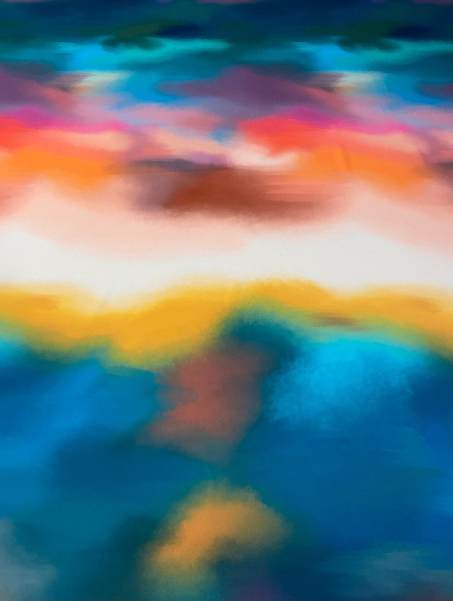 Rainbow Multicolor Satin Fabric by the Metre - Whotex Fabrics London