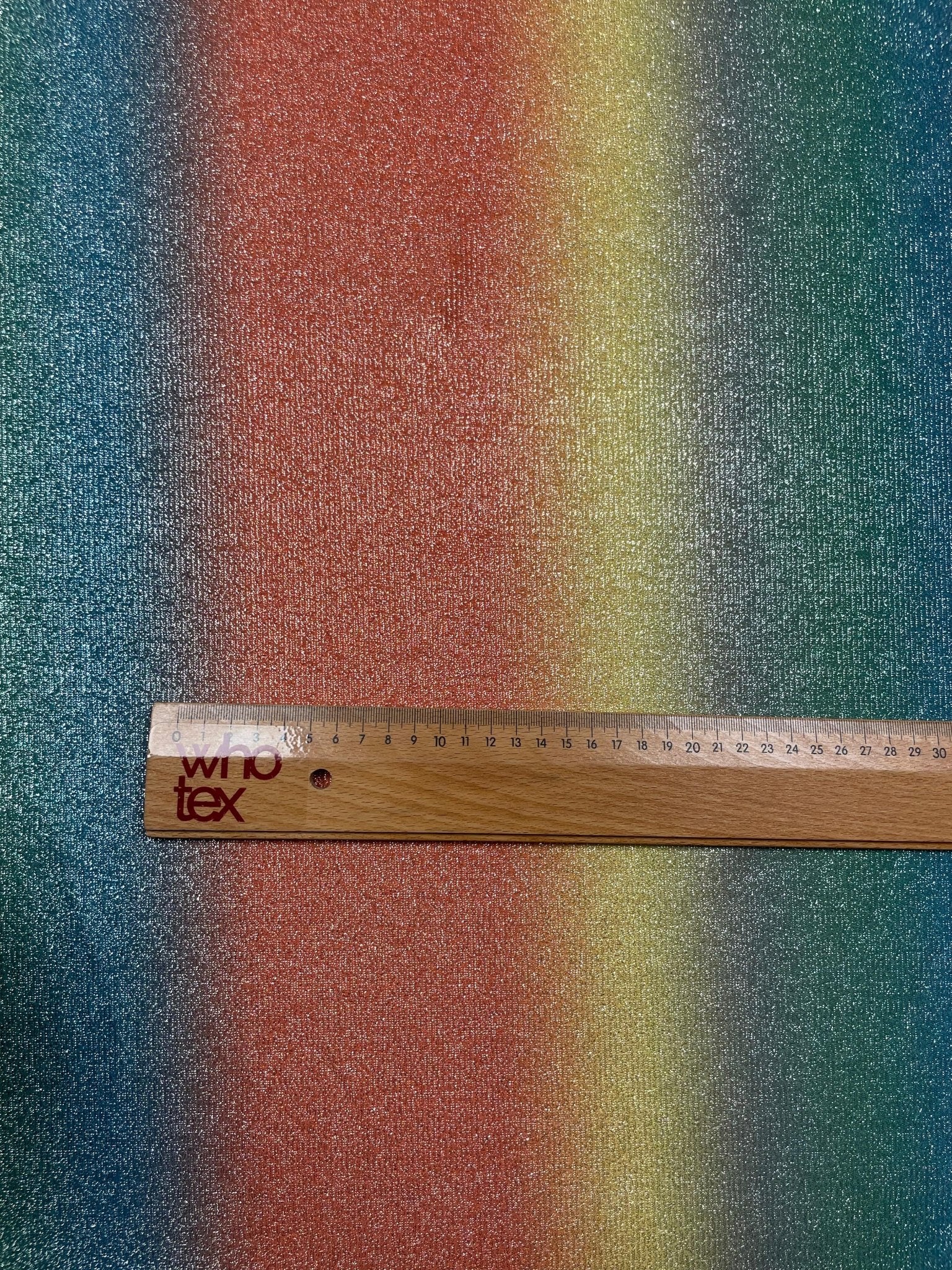 Rainbow Ombre Lurex Fabric with Metallic Shine - Whotex Fabrics London