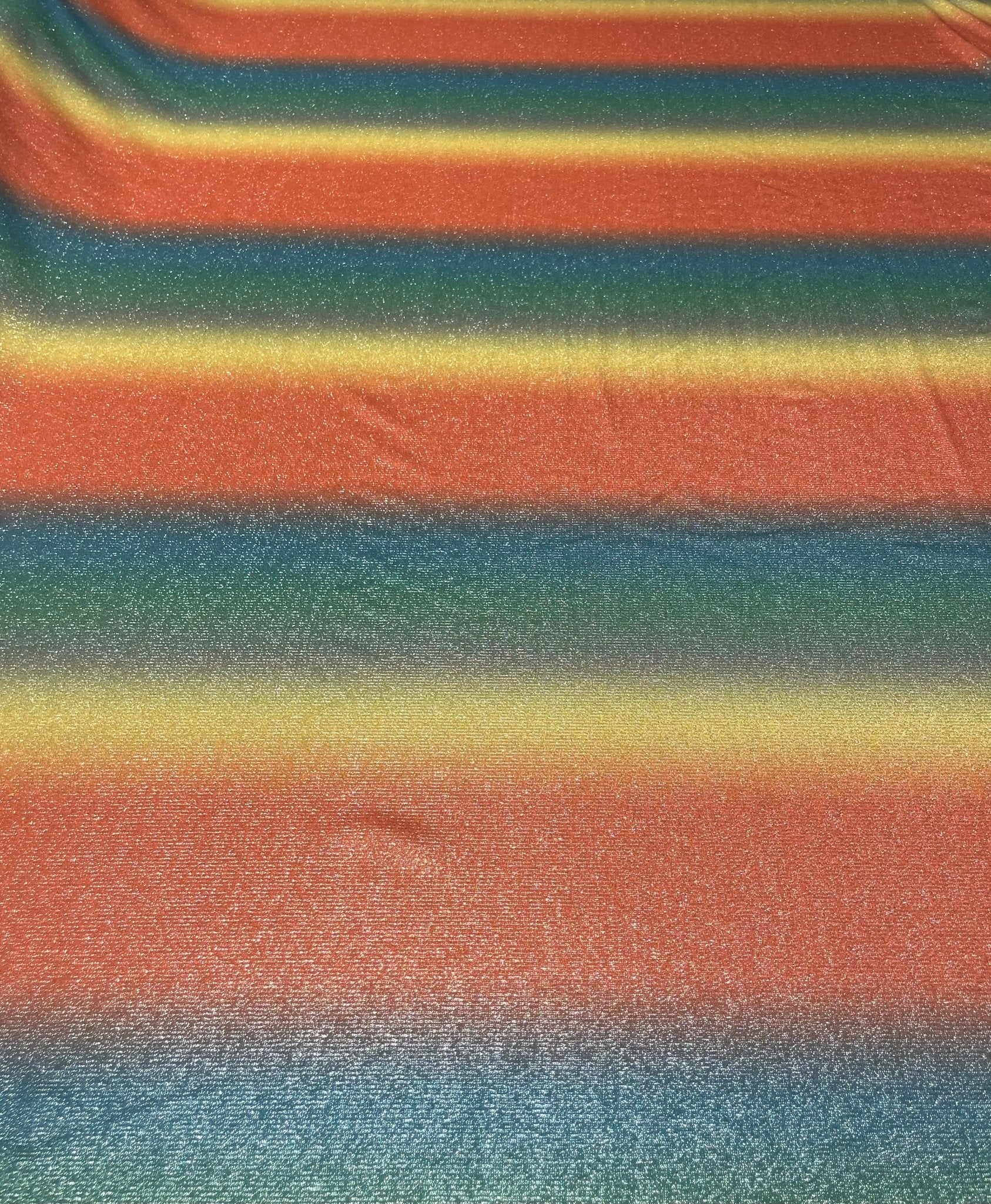 Rainbow Ombre Lurex Fabric with Metallic Shine - Whotex Fabrics London