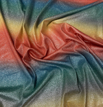 Rainbow Ombre Lurex Fabric with Metallic Shine by the Metre - Whotex Fabrics London