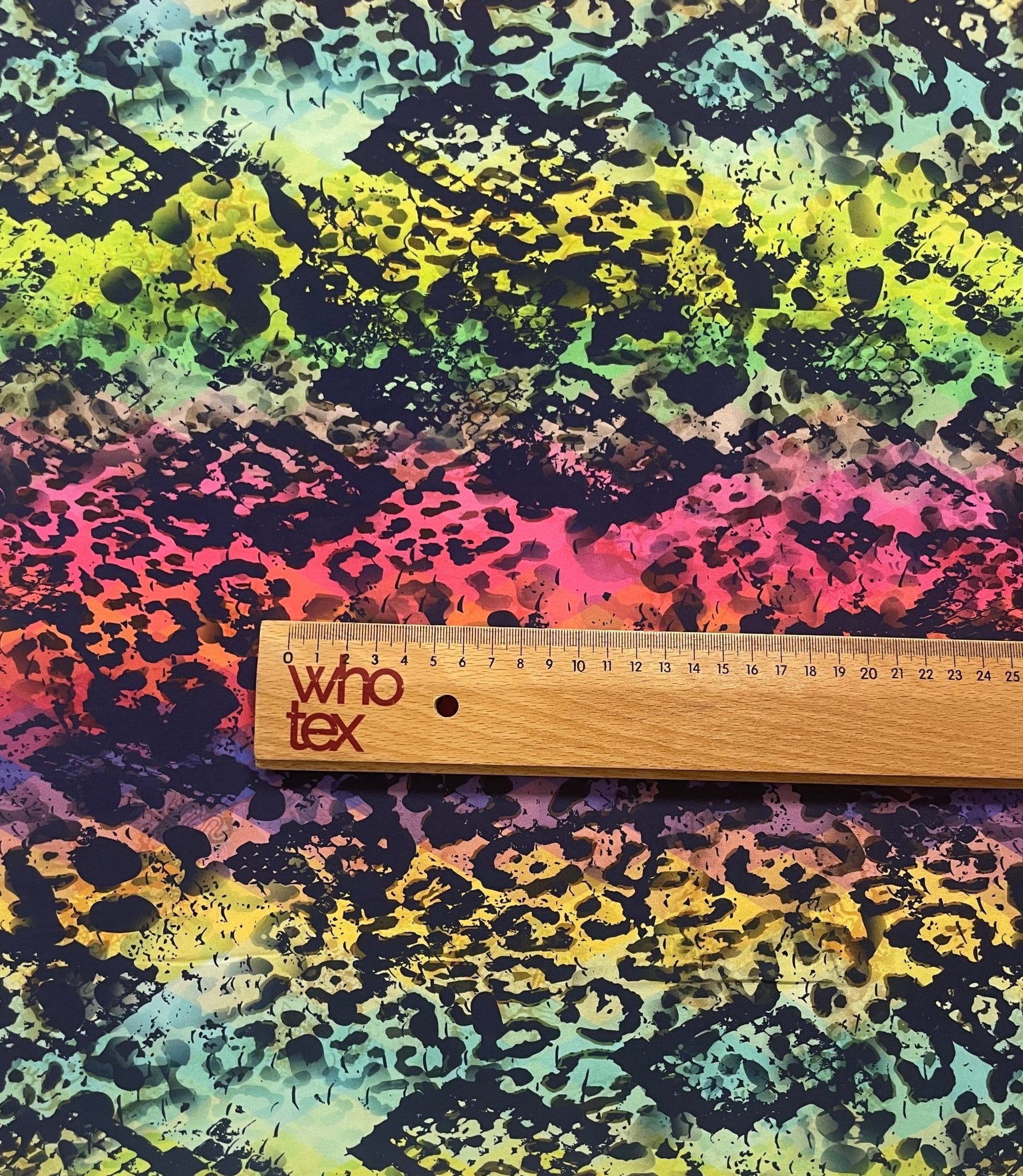 Rainbow Snake Print Fabric – Multicolour Animal Pattern by the Metre - Whotex Fabrics London