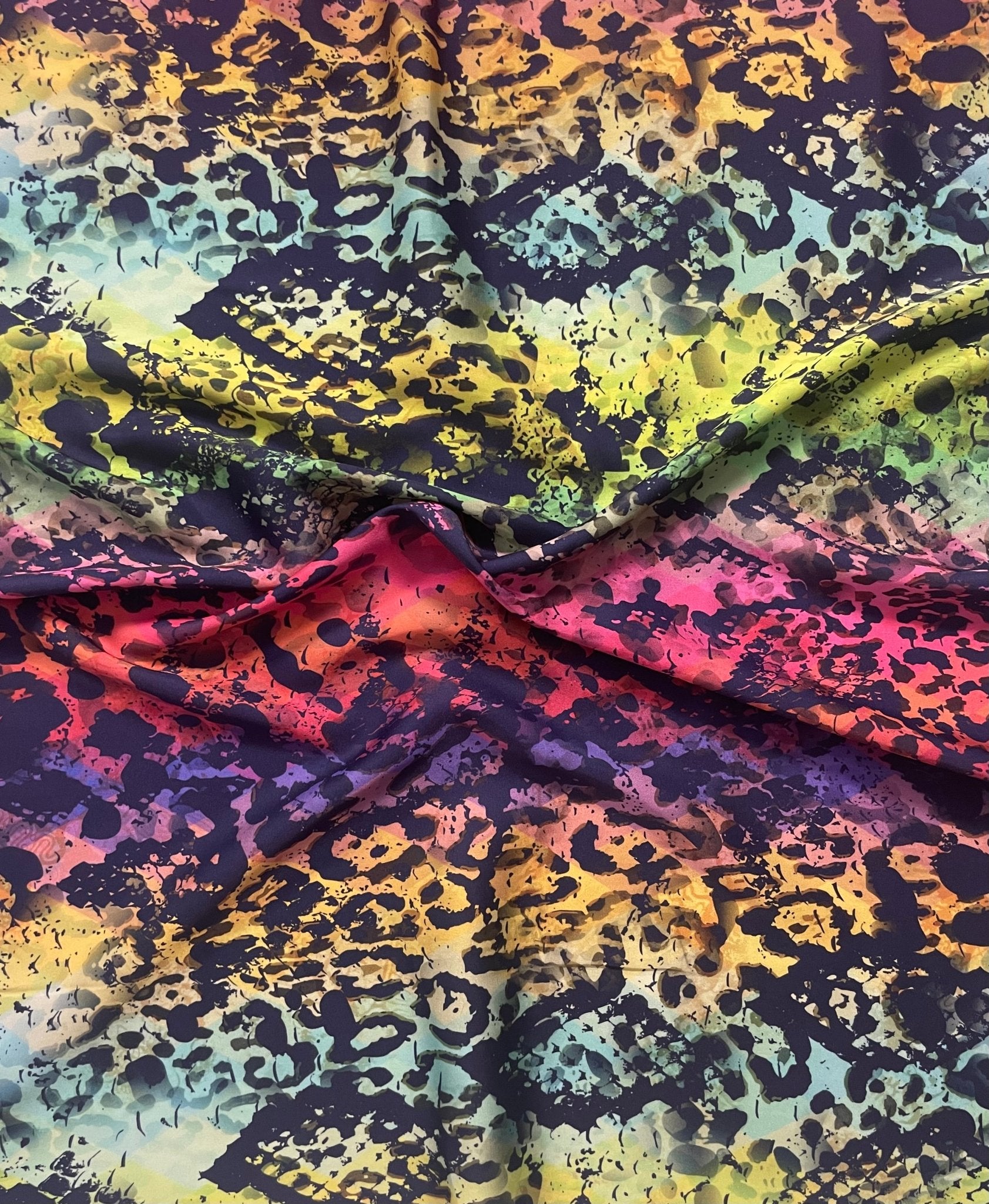 Rainbow Snake Print Fabric – Multicolour Animal Pattern by the Metre - Whotex Fabrics London