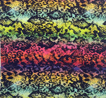 Rainbow Snake Print Fabric – Multicolour Animal Pattern by the Metre - Whotex Fabrics London