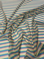 Rainbow Stripe Zigzag Mesh Fabric by the Metre - Whotex Fabrics London