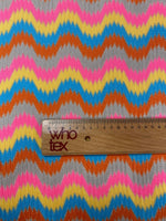 Rainbow Wave Mesh Knit Fabric by the Metrte - Whotex Fabrics London