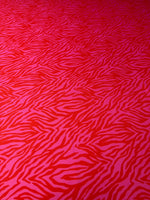 Red and Pink Patterned Tiger Striped Fabric – Multiple Fabric Options, Sold by Metre - Whotex Fabrics London