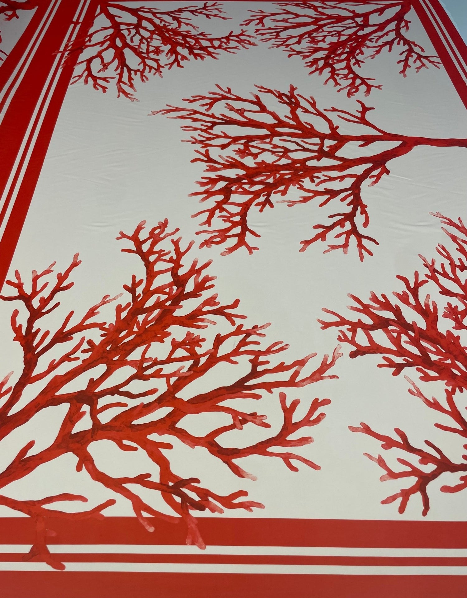 Red Coral Print Crepe Fabric by the Metre – Premium Dressmaking - Whotex Online Fabric Store
