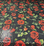 Red Rose Sequin Fabric for Dresses & Evening Wear - Whotex Fabrics London