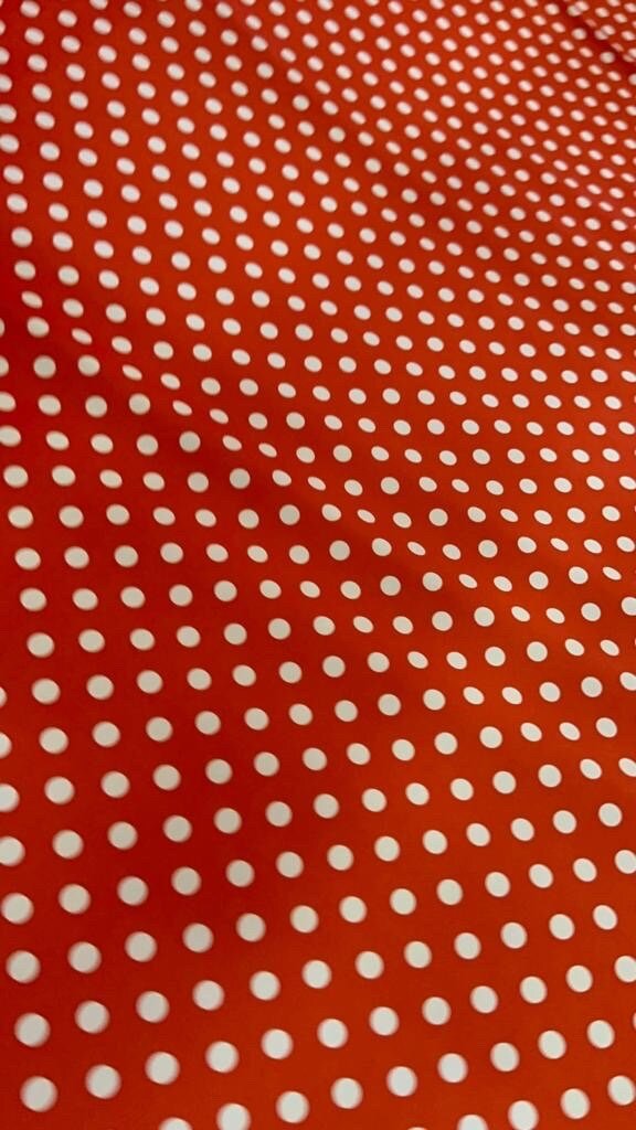 Red White Polka dot Pattern Fabric,4 - way stretch 58/60” Sold Fabric By The Yard - Whotex Online Fabric Store