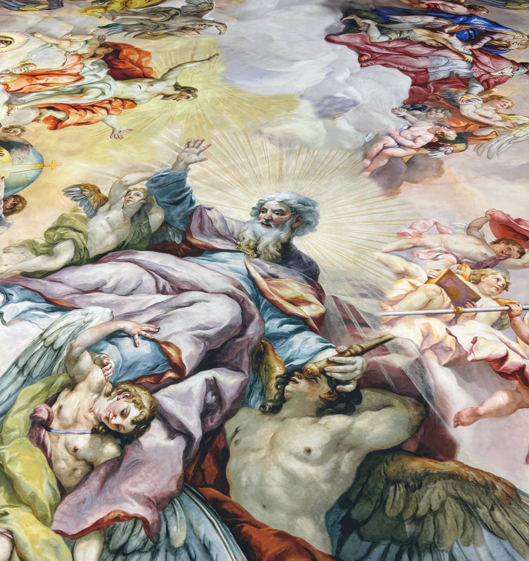 Renaissance Art Print Crepe Fabric by the Metre - Whotex Fabrics London