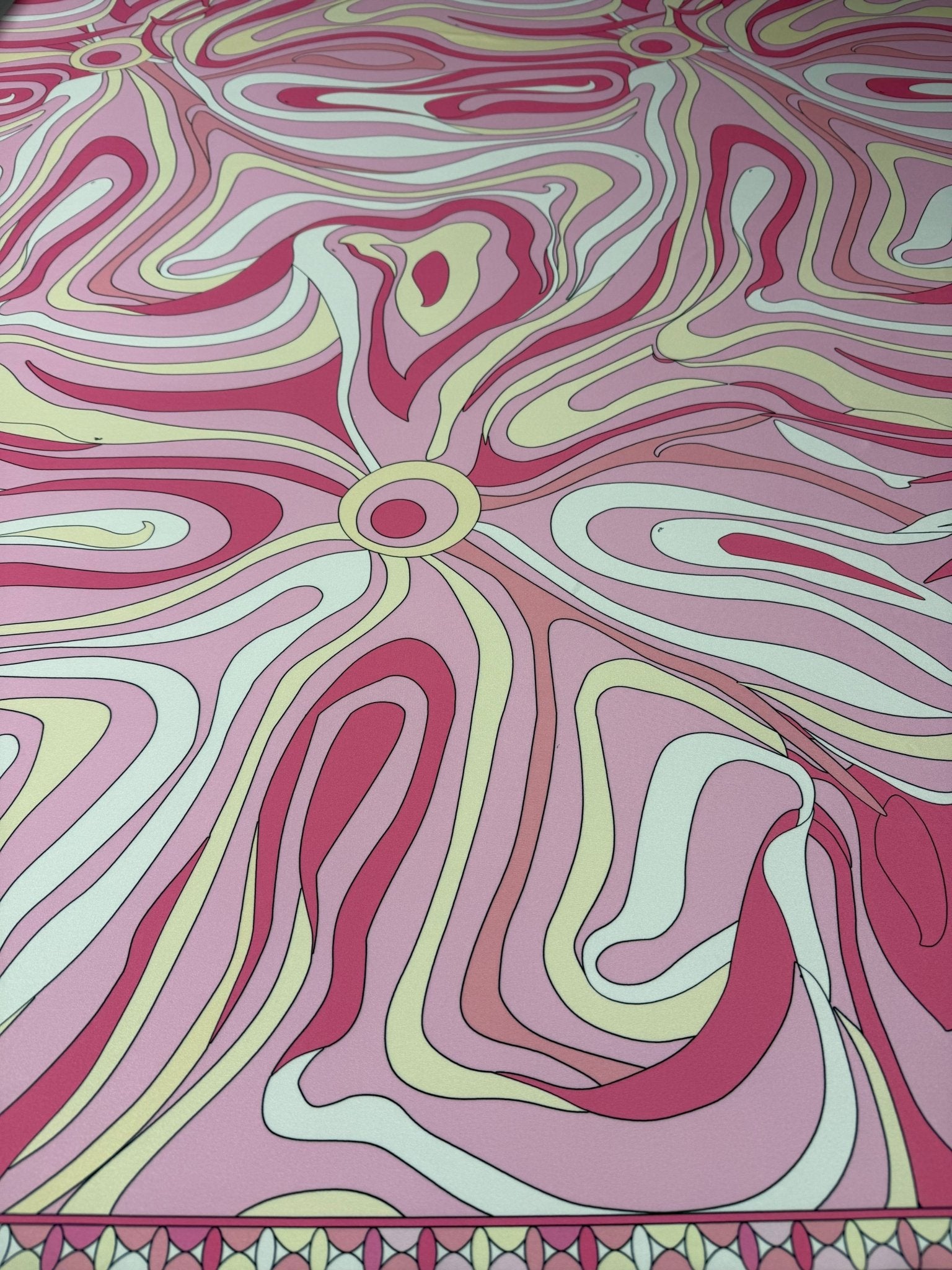 Retro Abstract Lycra Stretch Fabric by the Metre - Whotex Fabrics London