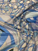 Retro Geometric Wave Sequin Fabric by the Metre - Whotex Fabrics London