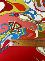 Retro Psychedelic Crepe Fabric by the Metre - Whotex Fabrics London