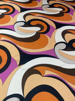 Retro Satin Fabric by the Metre - Whotex Fabrics London