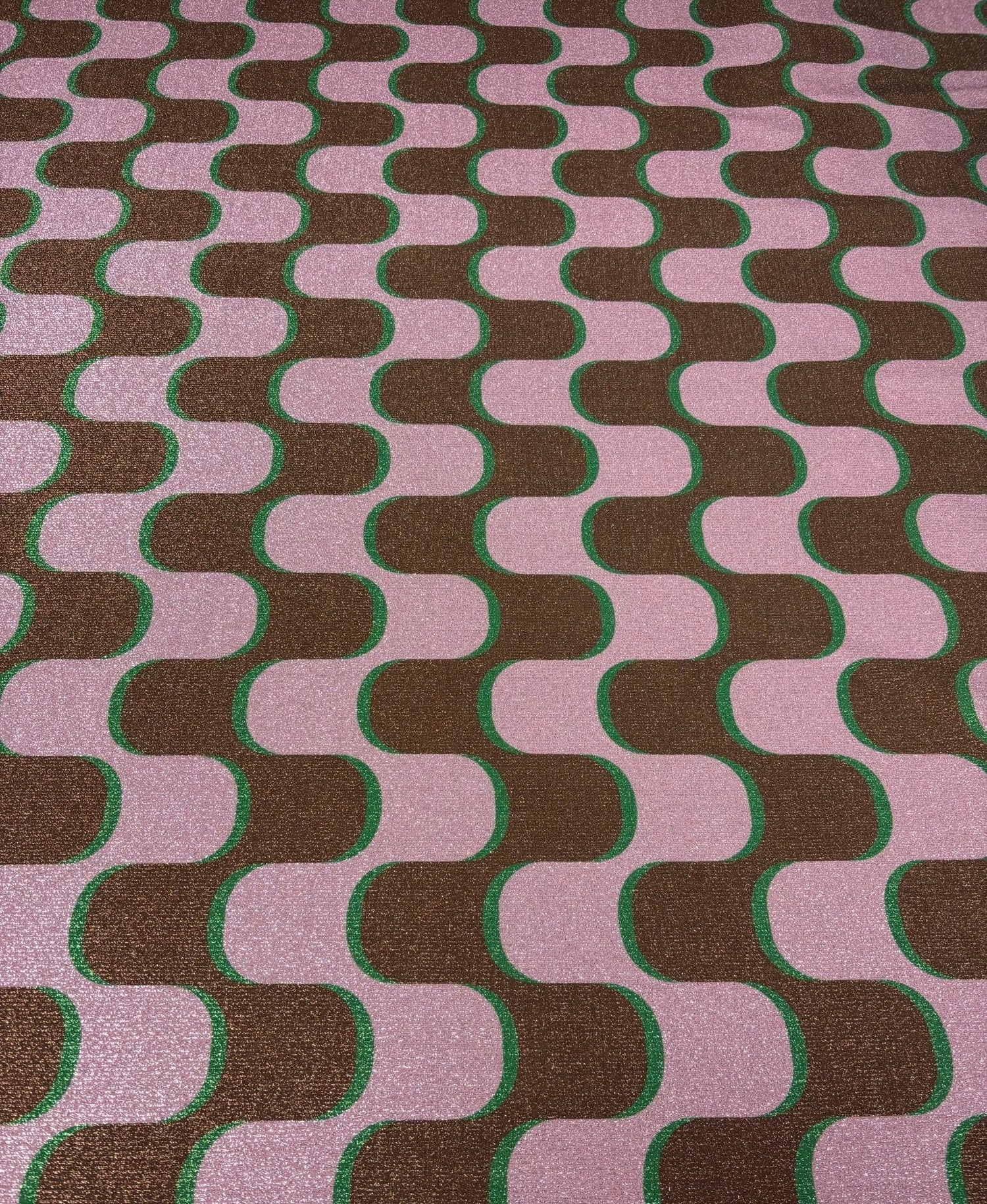 Retro Wave Lurex Fabric by the Metre - Whotex Fabrics London