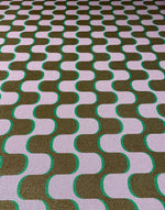 Retro Wave Lurex Fabric by the Metre - Whotex Fabrics London