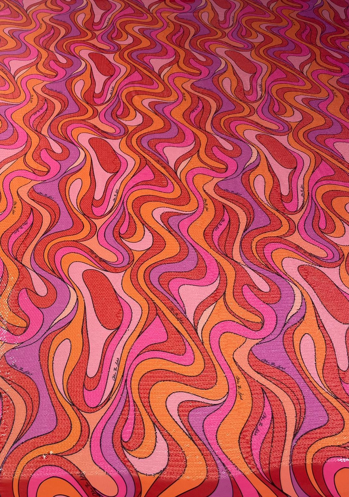 Retro Wavy Sequin Fabric for Dresses & Crafts - Whotex Fabrics London