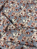 Romantic Watercolor Floral Fabric - Soft Gray & Blush Tones Fabric By The Yard - Whotex Online Fabric Store