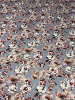Romantic Watercolor Floral Fabric - Soft Gray & Blush Tones Fabric By The Yard - Whotex Online Fabric Store