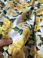Rose Pattern Fabric, yellow Floral Fabric - Whotex Online Fabric Store