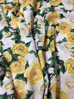 Rose Pattern Fabric, yellow Floral Fabric - Whotex Online Fabric Store