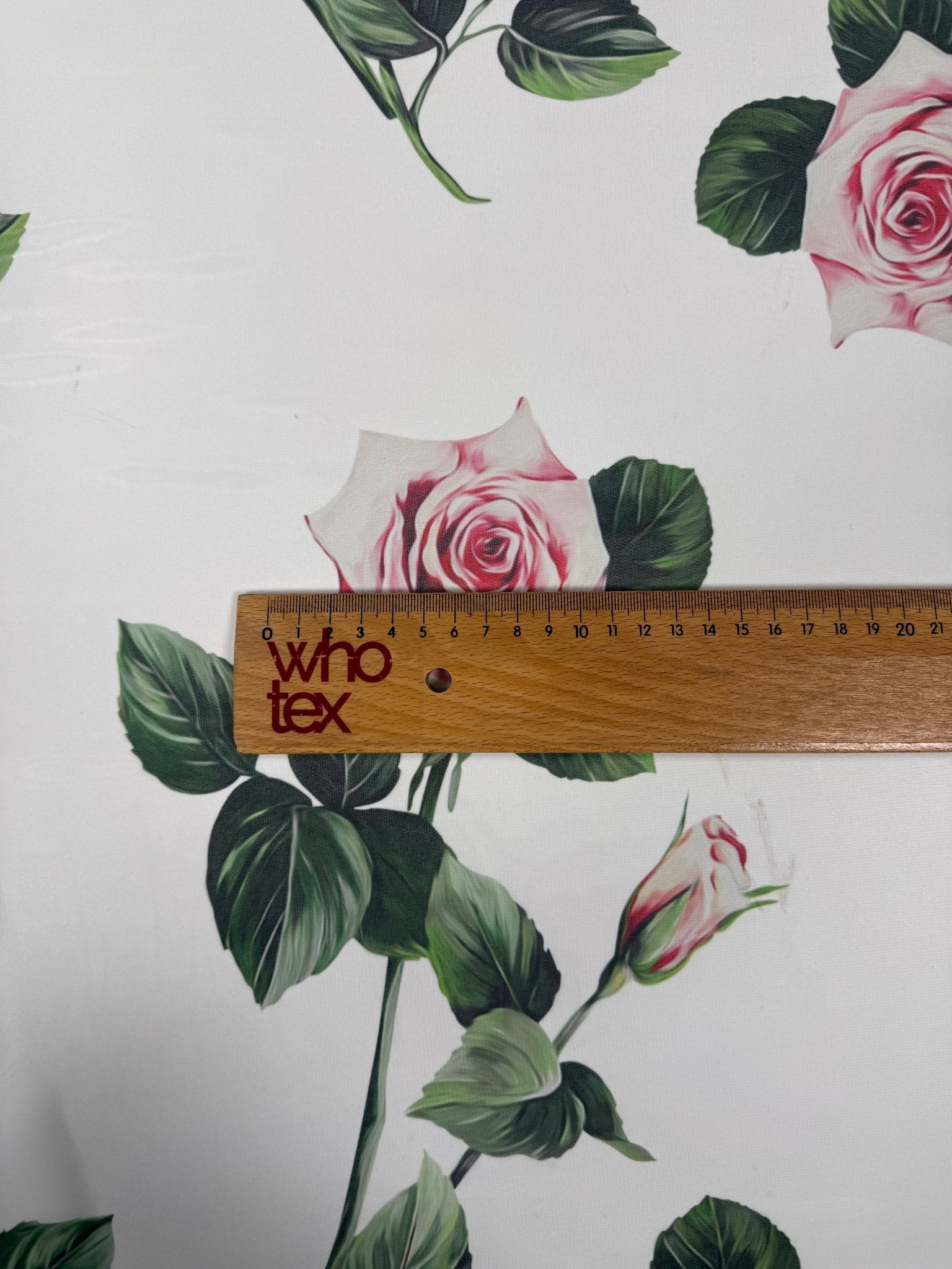 Rose Print Chiffon Fabric by the Metre - Whotex Fabrics London