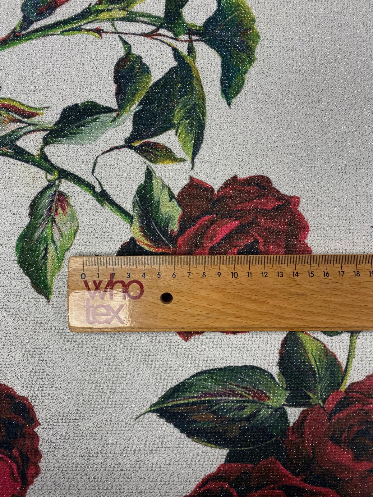 Rose Shimmer Lurex Fabric by the Metre - Whotex Fabrics London