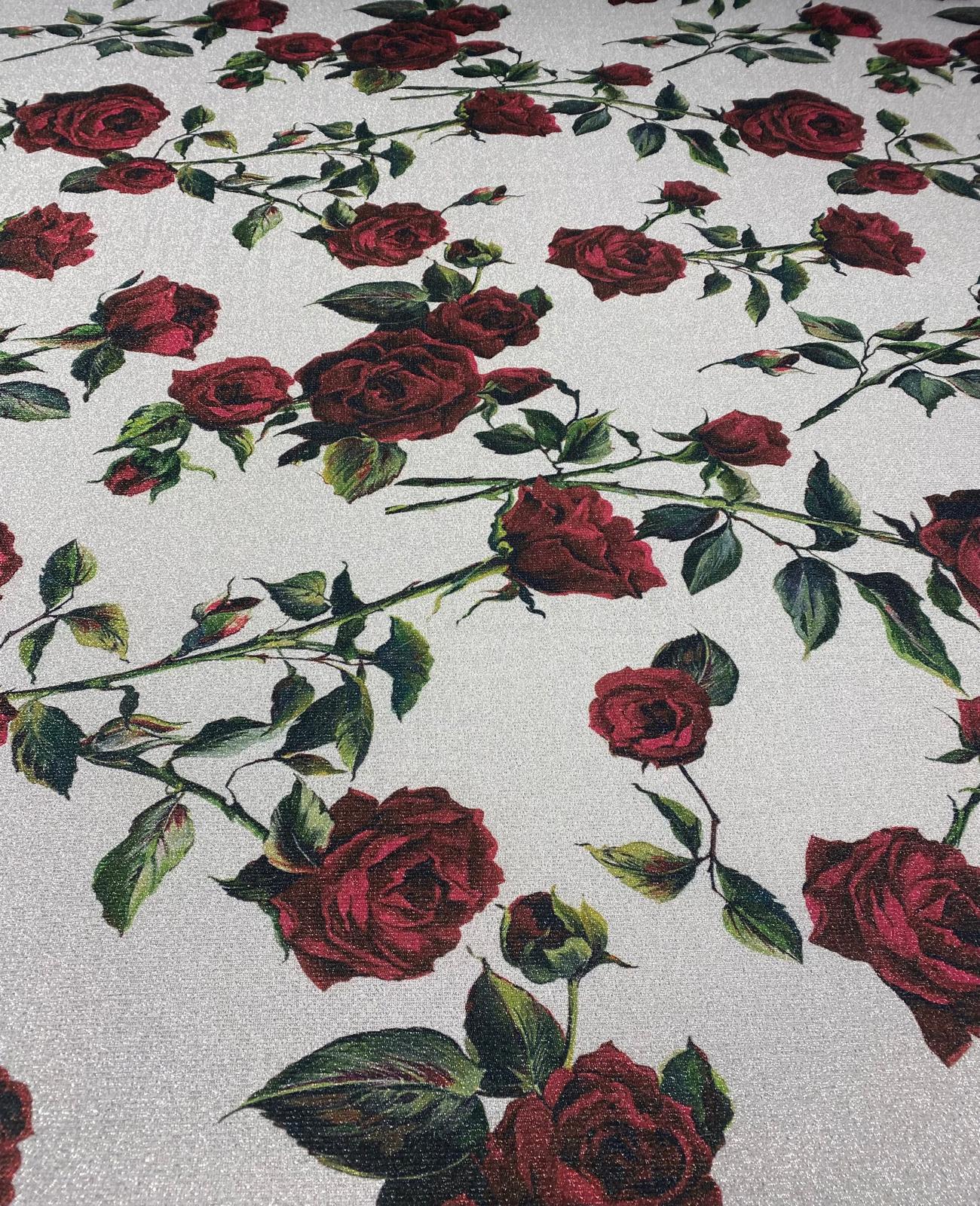 Rose Shimmer Lurex Fabric by the Metre - Whotex Fabrics London