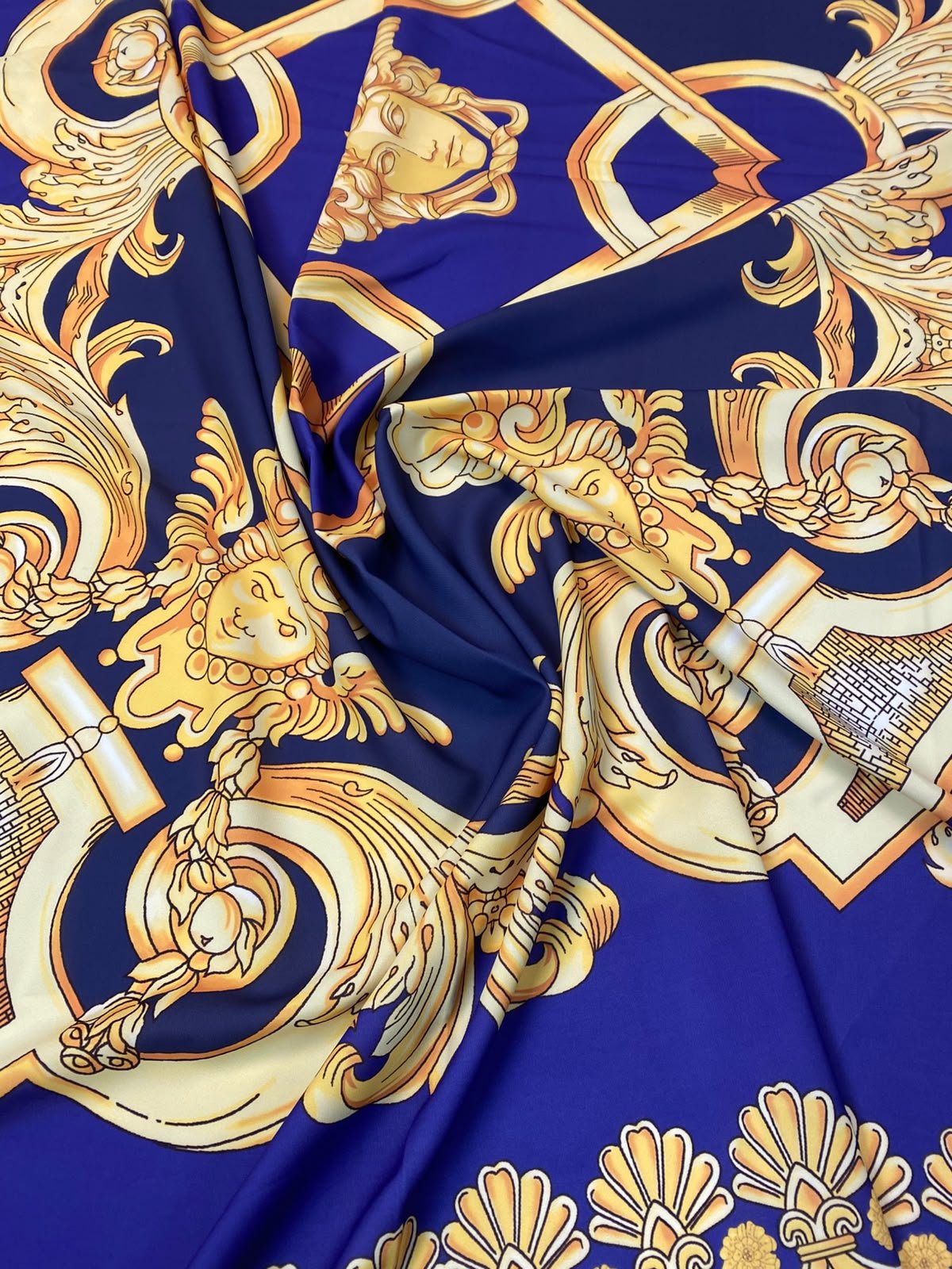 Royal Baroque Crepe Fabric by the Metre - Whotex Fabrics London