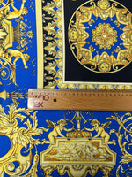 Royal Blue Baroque Fabric by Metre - Whotex Fabrics London