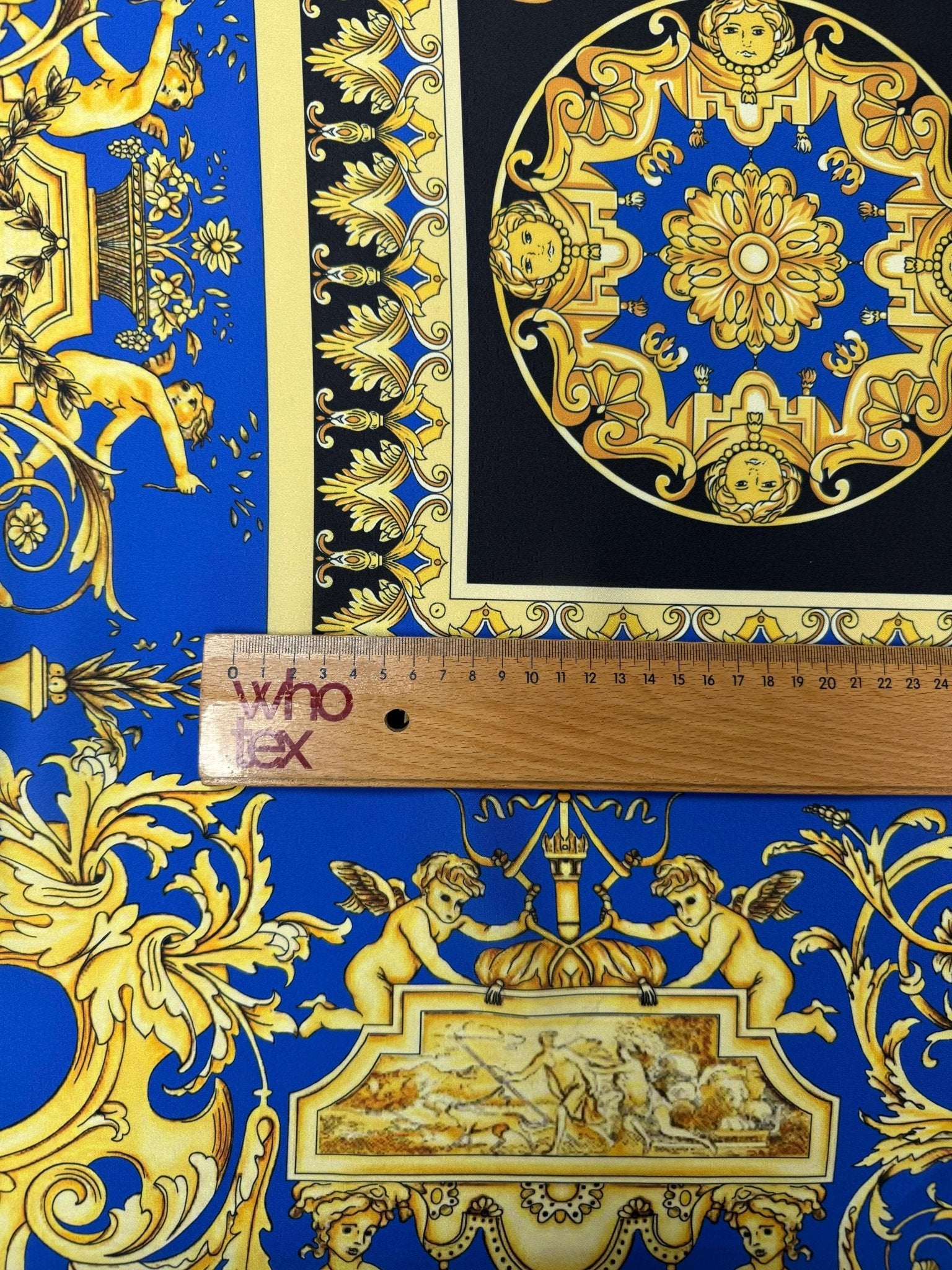 Royal Blue Baroque Fabric by Metre - Whotex Fabrics London